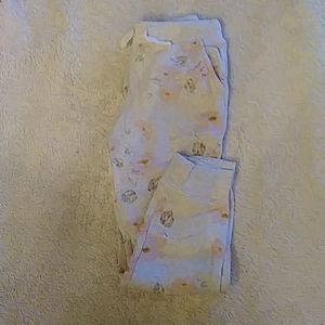 Lightest Heather Gray Floral Sweat Pants